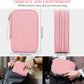 FYY Electronic Organizer, Large Travel Cable Organizer Bag Pouch Electronic Accessories Carry Case Portable Waterproof Double Layers All-in-One Storage Bag for Cable, Cord, Charger, Phone, Pink