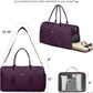Weekender Travel Duffle Bag for Women - Carry on Bag with Shoe Compartment Overnight Bags with Toiletry Bag Wet Pocket Weekend Traveling Yoga Gym Hospital Bags for Labor and Delivery Purple