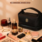 Young Women Gifts, Personalized Makeup Bag with Handle, Cool Gifts for Her Cosmetic Bag with Makeup Brush Organizer, PU Leather Travel Toiletry Bag, Gifts for Friends Female Mom - Roamly