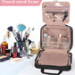 Black Toiletry Bag, Makeup Organizer, Travel Bag For Women Mens Toiletries, Waterproof with Hanging Hook, Large Capacity