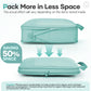 Veken 11 Set Compression Packing Cubes for Travel Essentials,Compressible Expandable Large Luggage Suitcase Organizer Bags for Clothing,Durable Space Saver Storage Bags with Toiletry Bags(Blue Green)