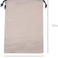 ZENPAC Travel Shoe Bag, Beige Duster Flannel Pouch Drawstring Closure, Washable Breathable Cotton Fabric for Cowboy Boot Storage, Luggage, 12x17, 2 Pack