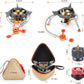 WADEO 7200W Windproof Camping Stove, Camping Gas Stove with Piezo Ignition, Two Fuel Canister Adapter, Carry Case, Portable Stove, Backpacking Stove for Outdoor Backpacking Hiking and Picnic