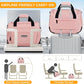 Underseat Carry On Luggage Lightweight Travel Tote Weekender Bag Overnight Duffle Bag for Travel, Travel Essentials Personal Item Travel Bag for Women and Men, Pink-18Inch