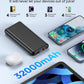 ZZI Portable Charger, 32000mAh 5V/3A Power Bank with Dual 22.5W High-Speed Charging, Thinnest Travel Essentials with LED Display, Battery Pack Compatible with iPhone Samsung iPad etc (Black)