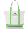 CB STATION Medium Classic Canvas Tote Bag for Women, Top Zipper Closure, Outer Pocket, Daily Essentials, Groceries, Traveling