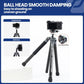 Fotopro Carbon Fiber Tripod 1.7lbs Ultralight 62 Inch Portable Compact Travel Tripod for Camera DSLR Load up to 22lbs X-Aircross 3 Lite Grey