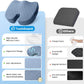 TushGuard Office/Car Seat Cushion, Non-Slip Sciatica & Back Coccyx Tailbone Pain Relief Chair Pad, Memory Foam Butt Pillow for Computer Desk, Wheelchair, Driving (Light Blue, X-Large)