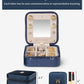 Vlando W Initial Jewelry Box, Women Travel Gifts - Dark Blue