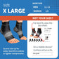 Plantar Fasciitis Sock (6 Pairs) for Men and Women, Compression Foot Sleeves with Arch and Ankle Support, Black, X-Large