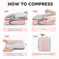 10 Set Compression Packing Cubes for Travel Essentials Women Mom,Compressible Expandable Packing Cubes for Suitcase,OlarHike Luggage Organizer Bags for Travel,Handy Helper for Organizing Clothes(Pink) - Roamly