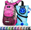 Insulated Hydration Backpack Pack with 3L BPA Free Leak Proof Water Bladder, Large Storage Lightweight Hiking Daypack with Waist Pouches & Cooler Layer, for Running, Biking, Camping, Festival - Roamly