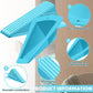 Frienda 4 Pcs Jumbo Door Stoppers Heavy Duty Door Stopper Tall up to 2inch Tall Wedge TPR Large Wedge Stackable Big Rubber Doorstop for Hotel Carpet Hardwood Concrete and Tile (Blue)