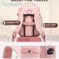 LOVEVOOK Travel Backpack for Women & Men 50L,Airline Approved Carry On Backpack Travel Essentials,TSA Carry on Luggage,Waterproof Personal Item Travel Bag,Suitcase with 3 Packing Cubes,Pink-Pink