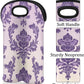Neoprene Wine Tote, Bottle Carrier Gag Insulating Neoprene Thicker, Insulated Wine Bag for Travel Holds Two Bottles, Bottle Carrier Bags Protect the Bottles, Purple Totem