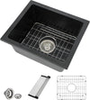 18 Granite Composite Bar Sink - Donsdey 18”×16” Undermount Granite Kitchen Sink Black Quartz Classic Composite Under Counter Single Bowl Bar Prep RV Sinks Basin