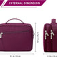 mygreen Electronics Travel Organizer, Watreproof Electronic Accessories Case Portable Double Layer Cable Storage Bag for Cord, Charger, Flash Drive, Phone, Ipad Mini, SD Card, Gifts for Him Red