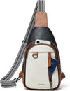 7L Sling Bag for Women Men Leather Small Sling Backpack Daypack Anti Theft Fanny Pack Crossbody Purse Travel