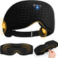 3D Contoured Sleep Mask with Bluetooth Headphones, Adjustable Blackout Sleeping Mask, Easy Installation Sleeping Headphones with Ultra-Thin Stereo Speakers for Men, Women - Black