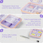 Travel Pill Organizer Box with Labels, 7 Compartments Portable Mini Pill Case, Daily Medication Organizer Storage Pill Container for Pocket Pharmacy(Purple, S)