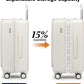 KYME Hardside Carry On Luggage with Laptop Compartment (White, Carry-On 20 Inch)