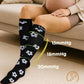 Thick Soft Cotton Compression Socks for Women Men 15-20mmHg Knee High Breathable Cotton Socks for All Day Comfort