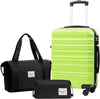 LONG VACATION Carry On Luggage 20 Inch, Luggage Sets 3 Piece with Spinner Wheels & YKK Zipper TSA Lock, ABS+PC Hardside Suitcase Lightweight Travel Luggage (APPLE GREEN, 20 Inch)