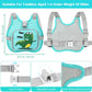Accmor Toddler Harness Leash+ Anti Lost Wrist Link, Cute Dinosaur Kids Harness with Leash, Collapsible Child Leash Baby Walking Harness Wristband Assistant Strap Belt for Boys Girls to Outdoor Travel