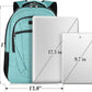 BIKROD Teal Backpack for Women and Men, Extra Large School Backpacks for Teens, Water Resistant Back Pack Fits 17 Inch Laptop, Business Anti Theft Sturdy Computer Bag Gifts