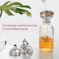 12 Pack, 2 oz Small Clear Glass Bottles w/Lid & 3 Funnels - 60ml Boston Shot Bottles for Health, Immunity, Potion, Wellness, Sample, Ginger, Juice - Mini Personal Care & Beauty Travel Bottle