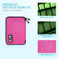 Electronics Travel Organizer,Portable Waterproof Electronic Travel Storage Bag for Small Charging Cord Storage,Charger,SD Card etc,for Travel,Business-Rose Red