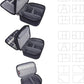 BUBM 3pcs Double Layer Electronic Organizer, Travel Gadgets Bag for Cables, External Flash Drive, Mouse, Memory Card, Power Bank and More, Compact and Multi-purpose, Black