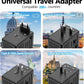 220V to 110V Voltage Converter US to Europe for Hair Dryer with Fast Charging 2 USB A 2 USB C, Power Converter Adapter Combo International Travel Adapter C A G I (Black)