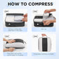 10 Set Compression Packing Cubes for Travel Essentials,Compressible Expandable Packing Cubes for Suitcase,OlarHike Luggage Organizer Bags for Travel,Handy Helper for Organizing Clothes(Black) - Roamly