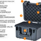 MEIJIA Portable All Weather Waterproof Camera Case With Foam,Fit Use of Drones,Camera,Equipments,Elegant Black,10.62 x9.68x6.87inches