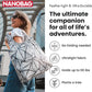 Nanobag Ultra-Lightweight Foldable Tote for Women & Men, Reusable Grocery & Travel Bag, Packable Collapsible Compact Market Essential (Standard Psychedelic)