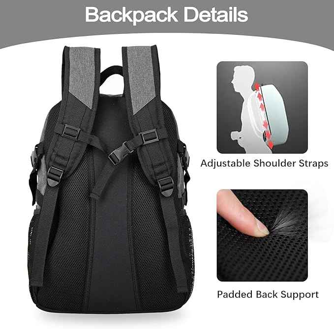 LARIPOP Basketball Bag, Sports Backpack with Ball Holder & Shoe Compartment, Water Resistant Gym Bag for Soccer Volleyball Travel