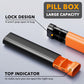 SpaceAid 2 Pack Pill Organizer Box 7 Day, Weekly Travel Pill Case Holder, 2 Times a Day AM PM Daily Pocket Pharmacy Dispenser Container for Pills, Vitamins and Medicine (Black, Orange)