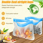 10 Pack Reusable Silicone Food Storage Bags, Leakproof Dishwasher Safe Reusable Freezer Bags for Food Storage Containers, Lunch Bag for Sandwich, Marinate Meat, Salad Fruit 10.3'' x 7.9''