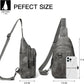 7L Sling Bag for Women Men Leather Small Sling Backpack Daypack Anti Theft Fanny Pack Crossbody Purse Travel