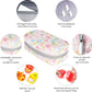 Serfeymi Weekly Travel Pill Organizer 2 Times A Day AM PM Upgraded Rainbow Pill Box 7 Day with Portable Zipper PU Leather Pill Case, Medicine Organizer for Pills, Vitamins, Fish Oils - Floral 01