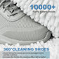 Shoe Washing Machine Bag – 360° Deep Clean Sneaker Laundry Bag with Cleaning Fibers and Zipper, Reusable Shoe Bag for Washing Machine, 2 Pack