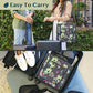 PAVILIA Extra Large Toiletry Bag Travel Bag for Women Men, Hanging Cosmetic Organizer, Water Resistant Makeup Bag for Accessories Toiletries, Travel Essentials Kit (Floral Grey)