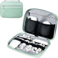 Electronics Organizer Bag, Portable Cable Organizer Case Travel Electronic Accessories Storage Case - Travel storage bag for Cables, Chargers, Phone, SD Cards - Green