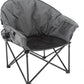 ARROWHEAD OUTDOOR Oversized Heavy-Duty Club Folding Camping Chair with Pocket, Cup Holder, Portable, Padded, Moon, Round, Saucer, Supports 330lbs, Carrying Bag