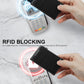 Slim RFID Blocking Wallets,Pop Up Minimalist Card Holder for Men & Women Metal Thin Front Pocket Wallet Credit Card Holder with Elastic Coin Pocket,6-12 Card Capacity,Black