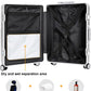 Zipperless Luggage, Polycarbonate Aluminum Hard Shell, Expandable Carry-On Suitcase with Spinner Wheels, Hard Shell Suitcase, 26 Inch Cabin - Roamly