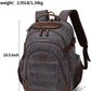 Travel Laptop Backpack 17.3 inch XL Computer Backpack for Men Waxed Canvas College Daypack Business Backpack Black Gray - Roamly
