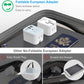US to India Travel Plug Adapter, Foldable India Power Adapter with 4 USB(2 USB C Port) and 2 AC Outlets Charger, Type D Adaptor for US to India Bangladesh Maldives Pakistan Sri Lanka(1 Pack)