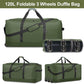 Finnhomy 120L Foldable Rolling Duffel Bag with 3 Wheels, Light Weight Travel Duffel bag with Large Loading Capacity, 32 inch Rolling Duffel bag with Shoulder Strap for Travel Camping Sports - Roamly